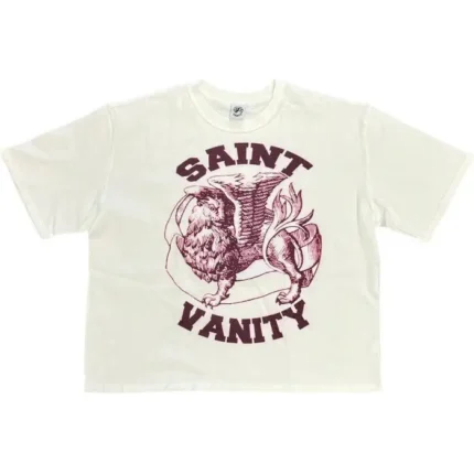 Saint Vanity Griffin T-Shirt White Red